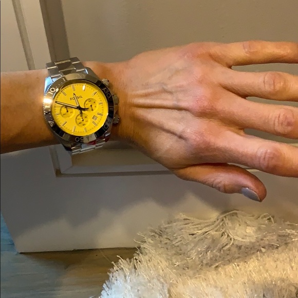 Fossil | Accessories | Mens Yellow Face 